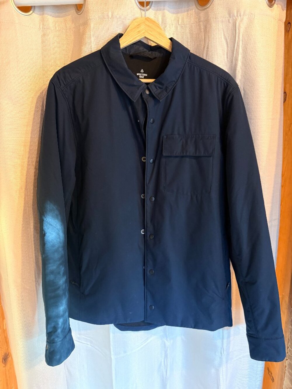 Western Rise Men’s Airloft Blue Insulated Snap Shacket Shirt Jacket Sz M